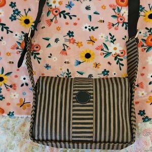 Striped Brown and Black Women's Bag